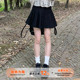橘子树在哪儿黑色百褶裙女夏季 学院jk高腰显瘦a字小个子辣妹短裙