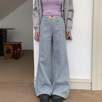 橘子树在哪儿低腰微喇休闲裤女秋