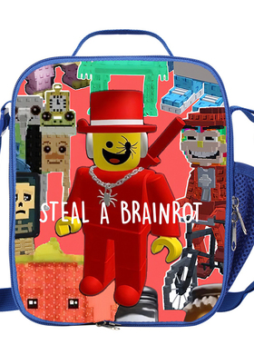 新品上市-窃取脑腐包 Jandel卡通印花小学生便携防水保温便当袋