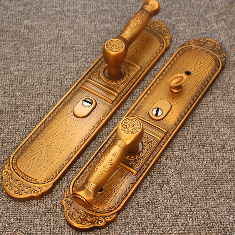 黄古树皮纹铁面板铝合金手柄