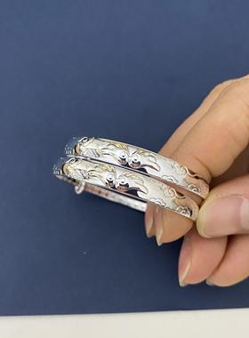 999足银天使儿童手镯纯银满月礼