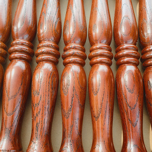 实木楼梯扶手定制欧式中式护栏阳台围栏木质美国红橡木开放漆定做