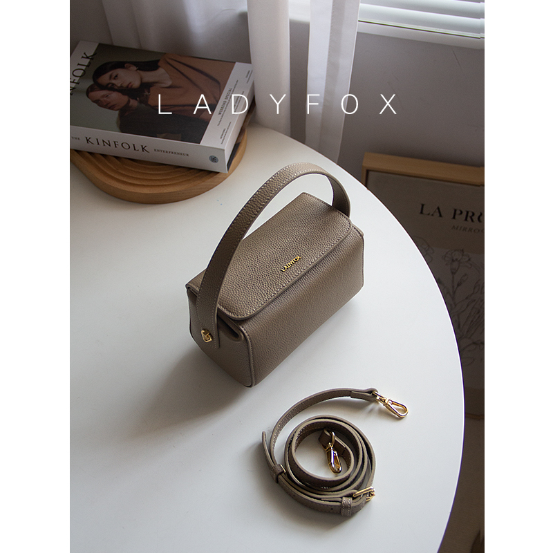LADYFOX迷你小方包牛皮盒子包