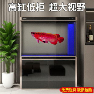 森森鱼缸客厅生态水族箱大型家用下过滤底滤鱼缸免换水落地隔断缸