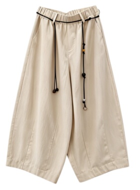 【花花精选】春夏新品休闲通勤麻质气球裤5790107008