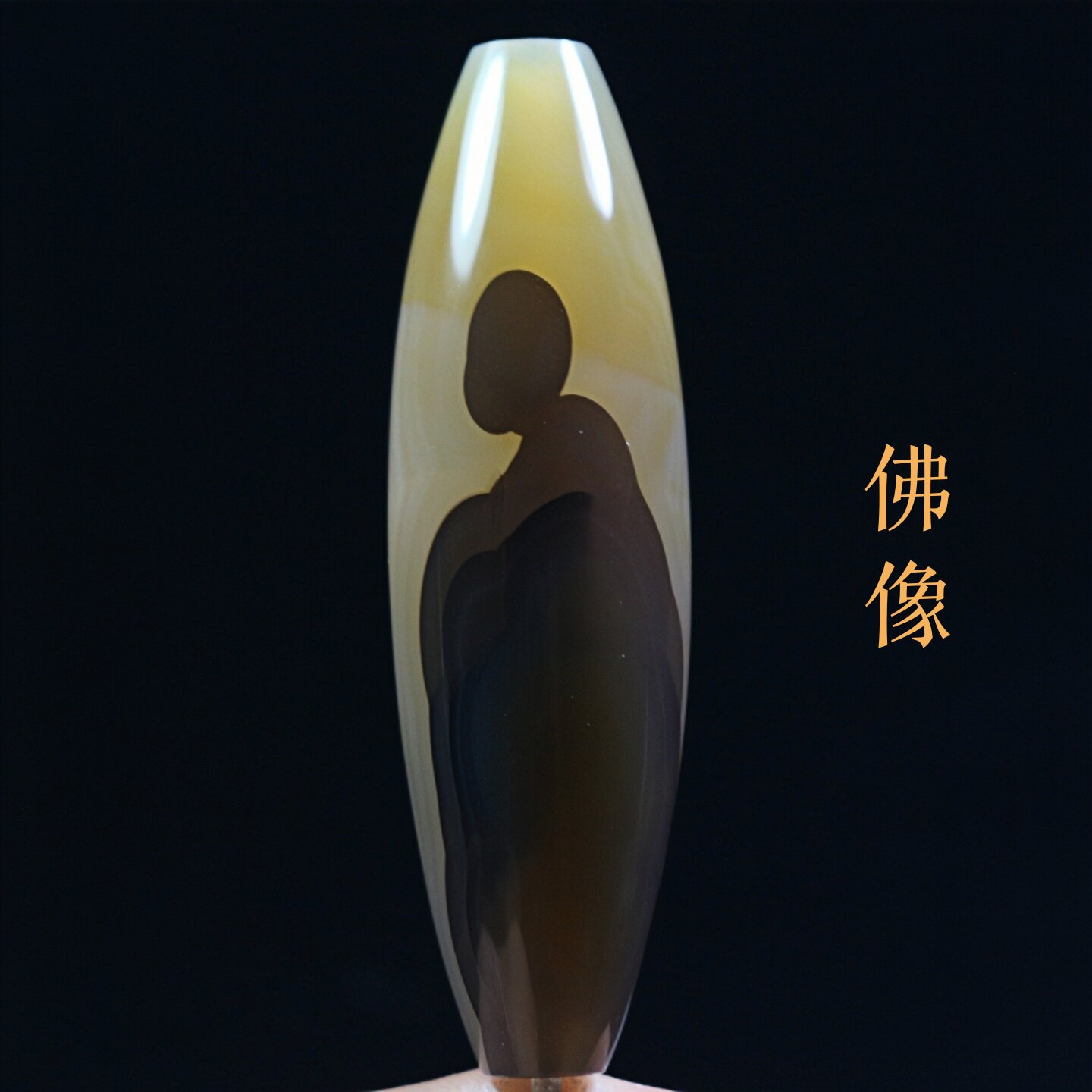 巴西玛瑙佛像象形天珠吊坠项坠巴玉悟道图腾珠子锁骨挂件