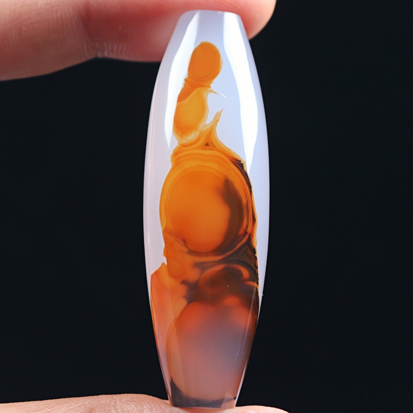 巴西玛瑙人物象形珠子吊坠巴玉图腾锁骨挂件