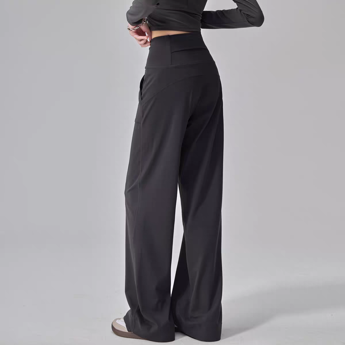 高腰收腹宽松运动健身裤普拉提女