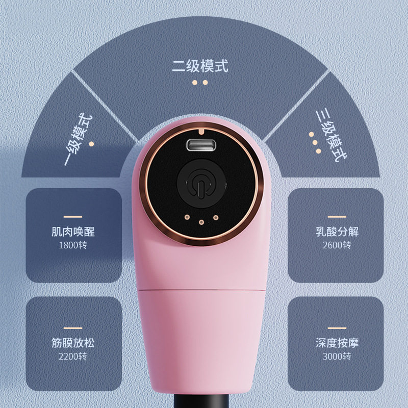 厂家迷你筋膜枪家用口袋USB按摩枪电动冲击枪肌肉健身mini按摩器