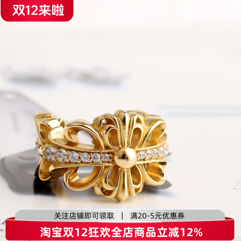 一休老银匠戒指制作镶钻镀金