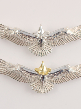 一休老银匠制作HORIZON BLUE/HB 925纯银 小鹰印第安高桥风格吊坠