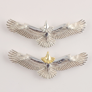 一休老银匠制作HORIZON BLUE/HB 925纯银 小鹰印第安高桥风格吊坠