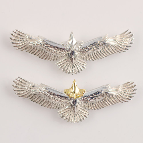 一休老银匠制作HORIZON BLUE/HB 925纯银 小鹰印第安高桥风格吊坠