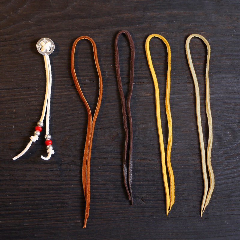 一休高桥吾郎 925纯银素轮皮绳组 项链尾摆 流苏