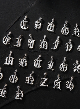 一休老银匠字母吊坠朋克风格