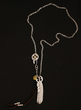 一休老银匠一休高桥吾郎ikkyu goros 素羽毛纯银项链套装情侣款