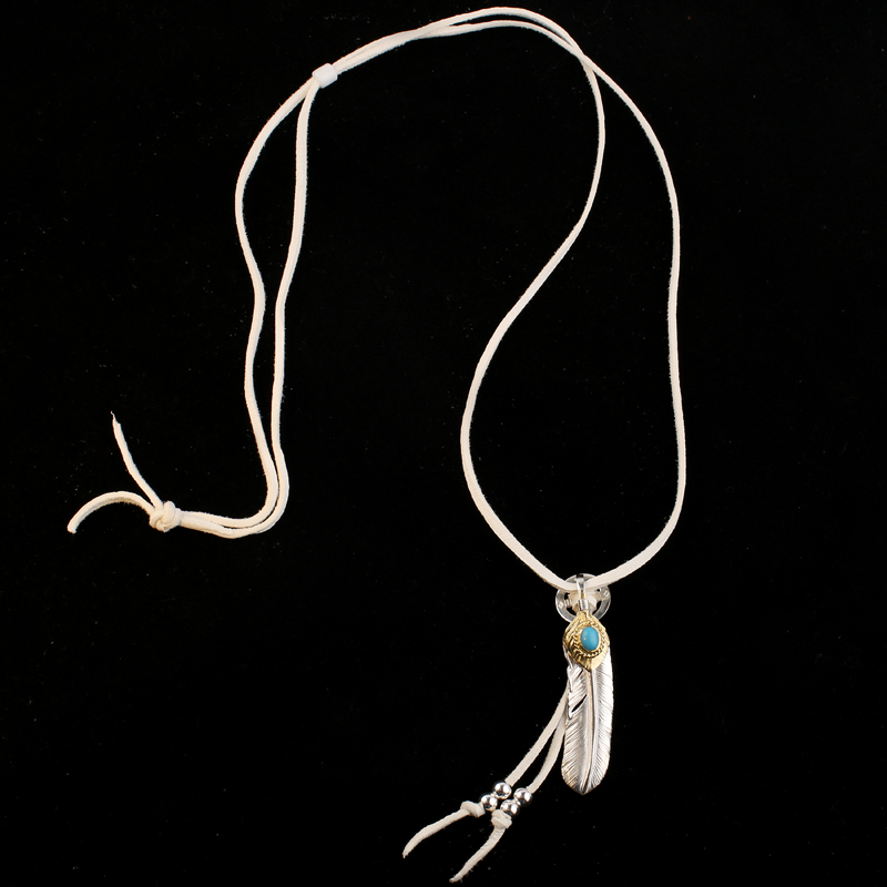 羽毛高桥吾郎纯银羽毛项链吊坠
