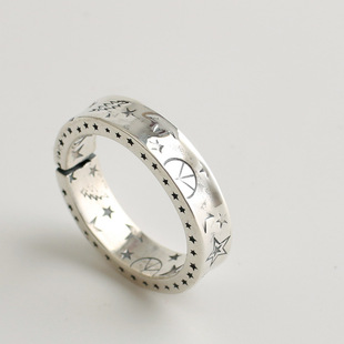 个性 一休老银匠手工制作925纯银amp 男女款 银戒指 指环 五角星