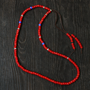 一休高桥吾郎   手工烧制琉璃珠925纯银珠项链套装