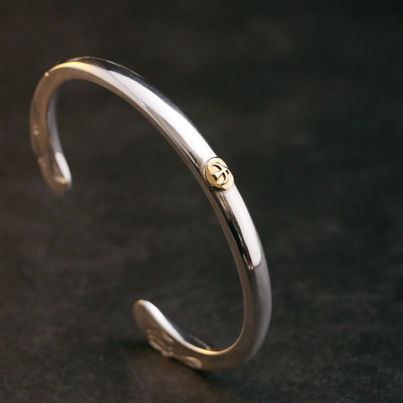 一休高桥吾郎 四目鹰手镯 镯子18k点金纯银 木村拓哉款