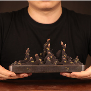 创意博山炉 火焰山 紫铜卧香炉 熏香炉 摆件 红铜