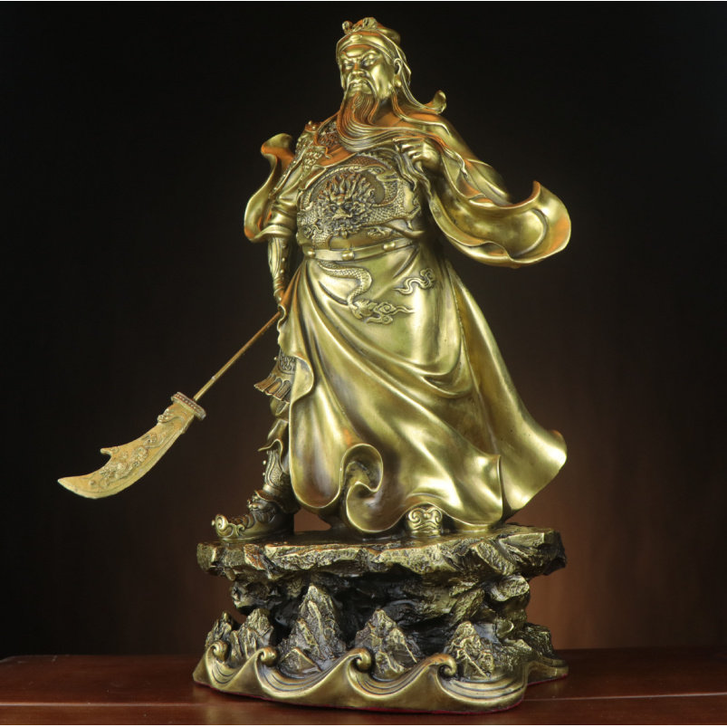 立关公 铜关公 神武关帝 武 关老爷摆件工艺品五岳关公