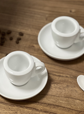 超厚咖啡杯60ML简约白色比赛级9MM商用意式浓缩咖啡杯碟手冲杯