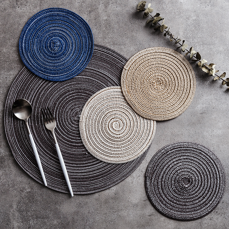 北欧简约隔热防水家用布艺餐垫