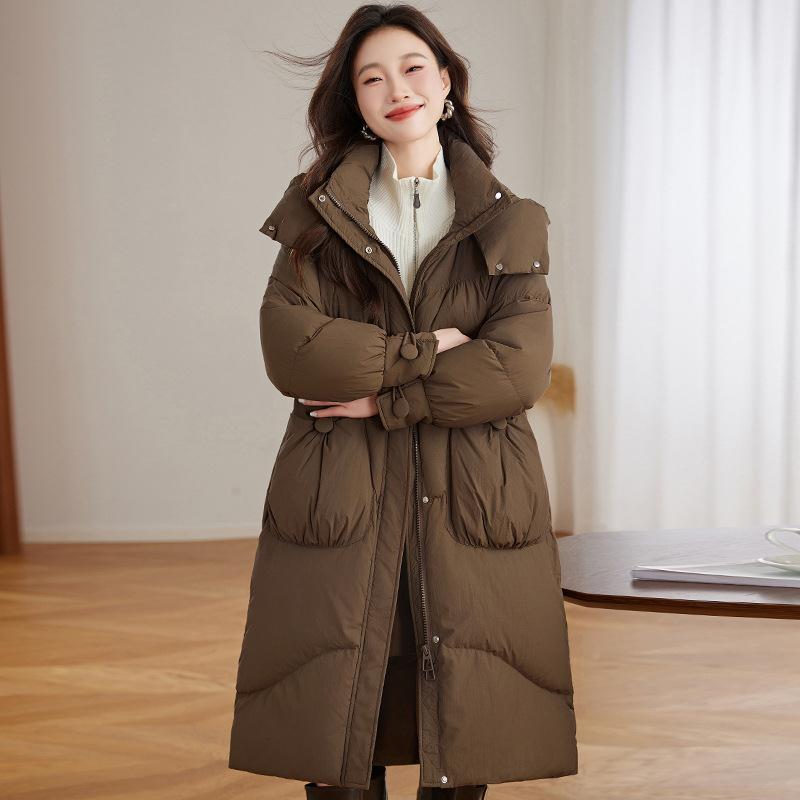 尚羽绒服女款中新长款外款冬季显瘦时连衣99801帽女士加厚保暖过