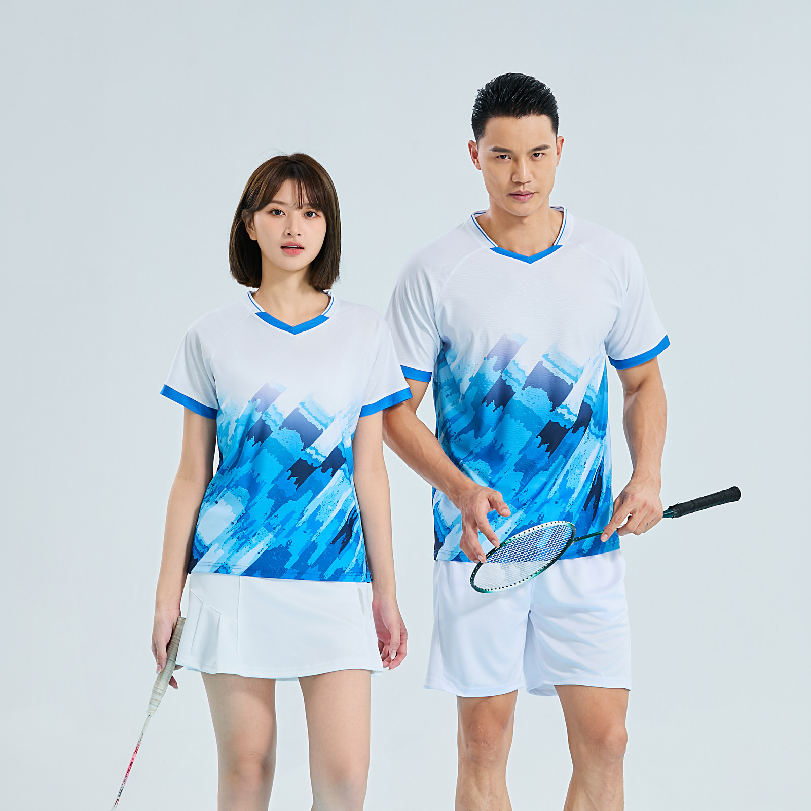羽毛球服女男套装定制跑步服上衣青年排球服印字乒乓球速干网球服