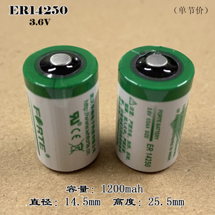 3.6V台达编程器物联网PLC 2AA 锂电池LS14250 FORTE孚特ER14250