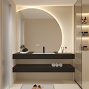 厂岩板一体盆智能镜浴室柜现代简约卫生间洗漱台洗脸洗手台盆柜组