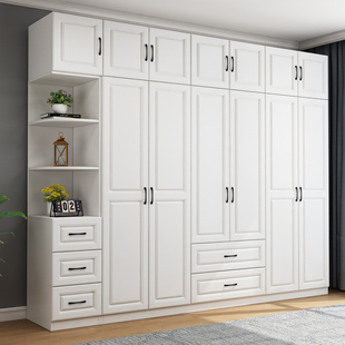 全实木衣柜家用卧室衣橱现代简约小户型储物柜儿童收纳柜子定制