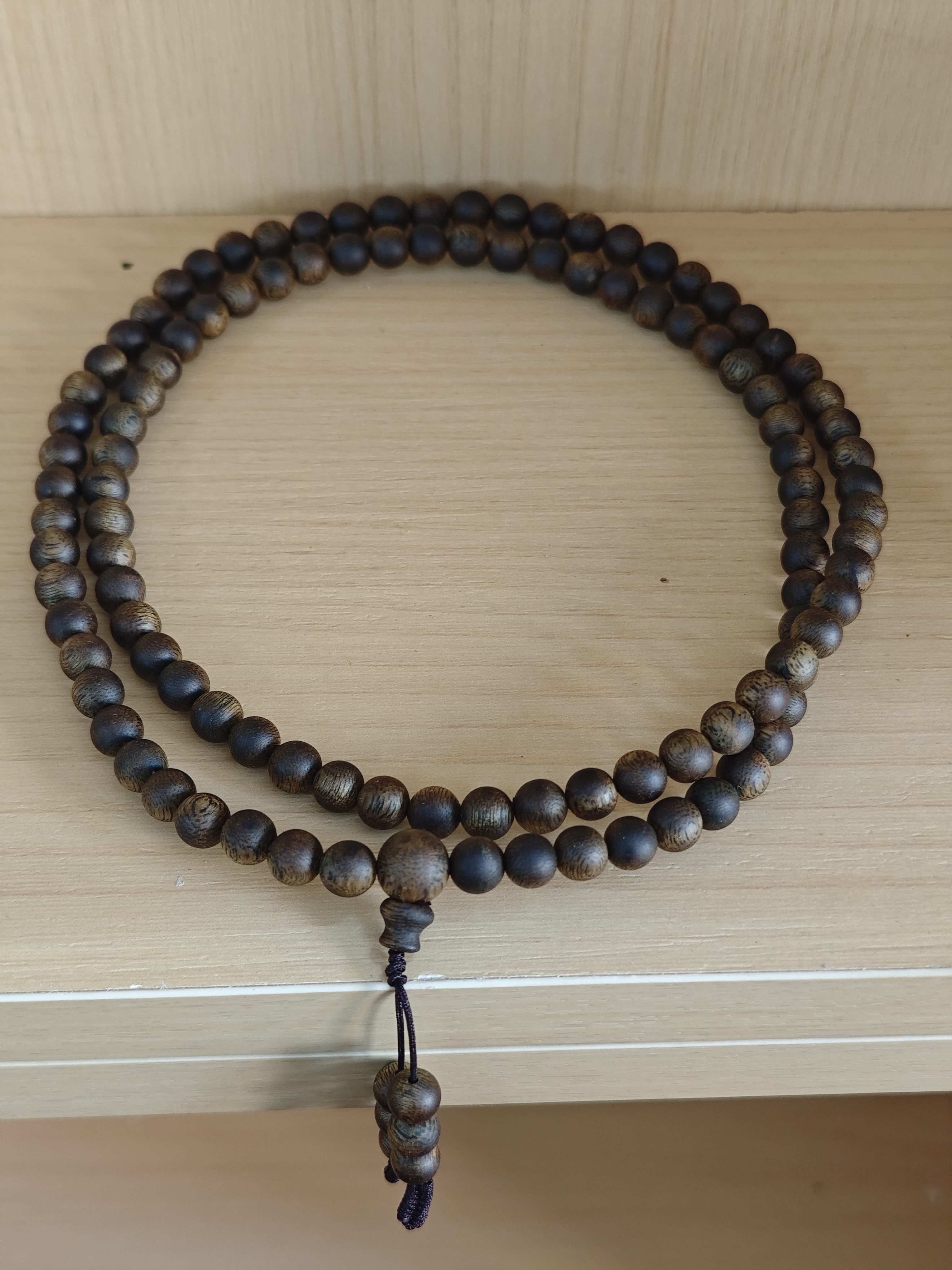 奇楠沉香卡08mm圆珠多圈海南尖峰岭白棋花香奶香药香多样性发一