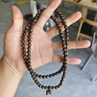 天然沉香奇楠手串项链0.7多圈108颗安神助眠真品多样性发其一
