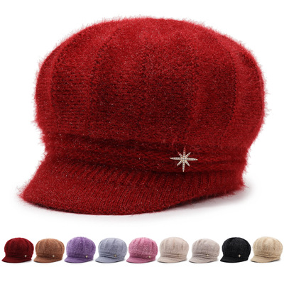 秋冬季新款韩版时尚加绒老太帽