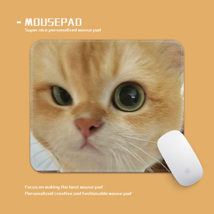 拽拽 小猫咪可爱鼠标垫办公室电脑专用小号锁边宿舍学生桌面软垫