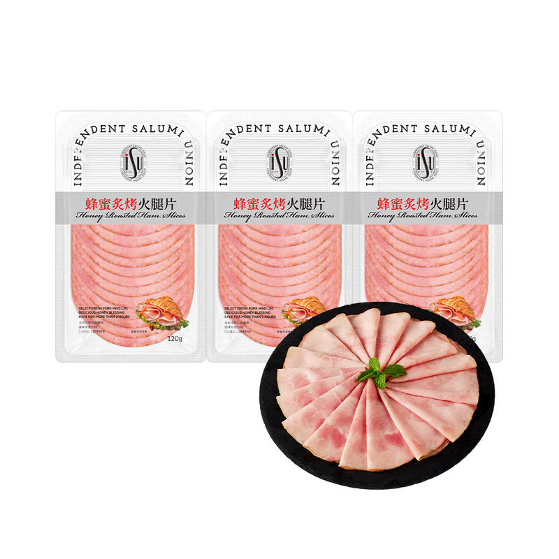 山姆代购ISU蜂蜜炙烤火腿片360g火腿肉午餐肉西式早餐三明治即食