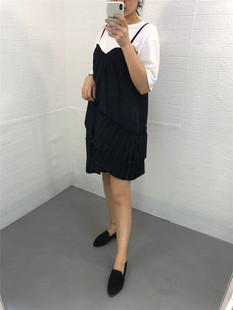 米蔻百家好春夏季新款韩版吊带纯色显瘦中长款女式连衣裙HVOP327A