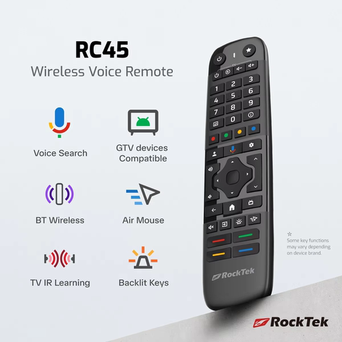 RockTek RC45 Wireless Voice Remote BT蓝牙语音遥控器空中飞鼠