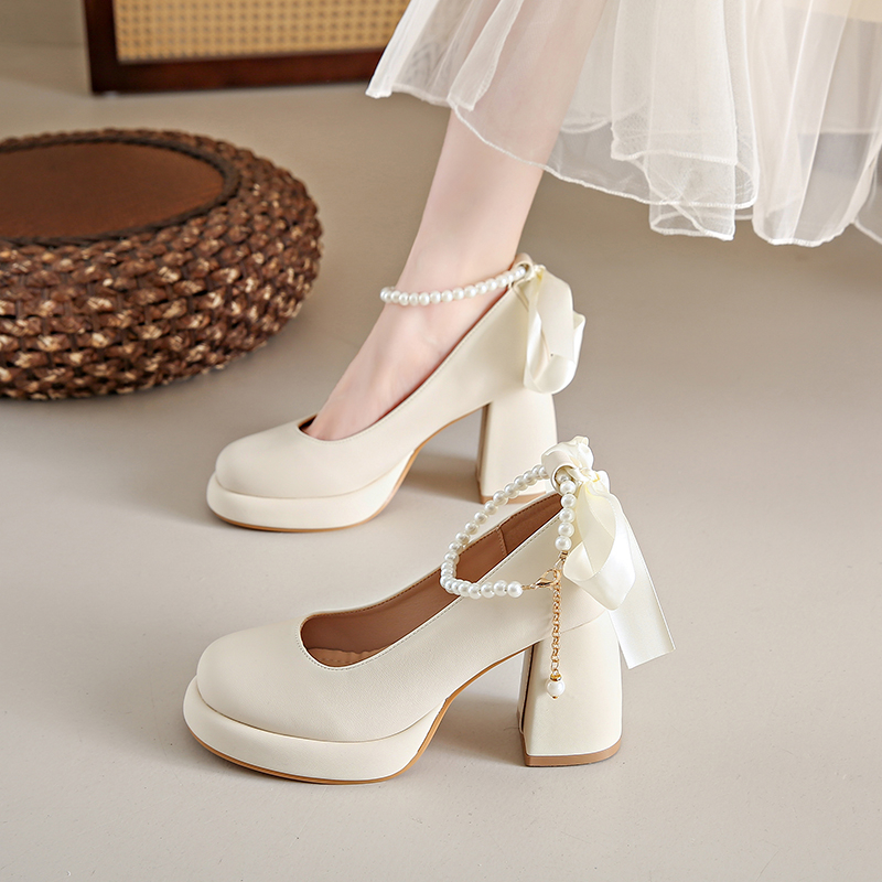 永希女鞋蝴蝶结温柔单鞋