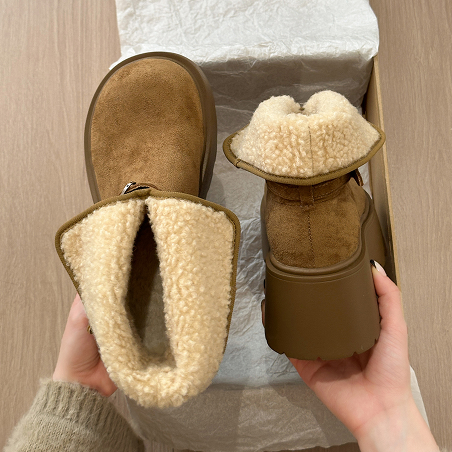 永希女靴加厚保暖短筒雪地棉鞋