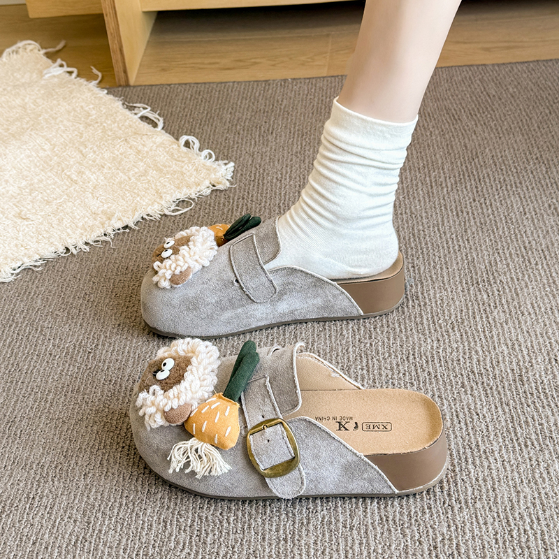 永希女鞋厚底懒人拖鞋