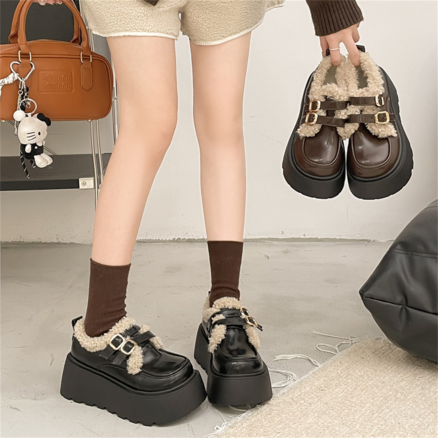 永希女鞋百搭气质小皮鞋