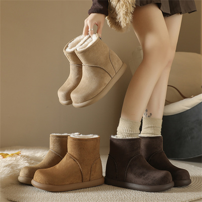 永希女鞋平底高级感靴子