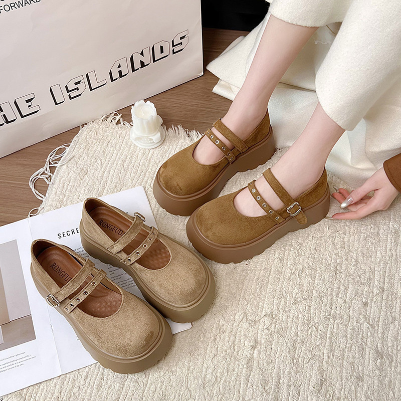 气质厚底玛丽珍鞋女2026春季新款学院风百搭单鞋配裙子时尚勃肯鞋,女鞋,浅口单鞋,淘宝优惠券,粉丝福利购,淘宝优惠卷