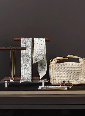 中式古典风软装复古托盘套装摆件