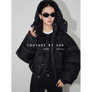 爱豆氛围 新款 街拍达人时尚 廓形25冬季 绗缝面包羽绒服女 短款 SUK