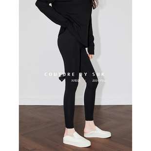 裤 SUK 百搭修身 无尴尬线收腹提臀高弹力塑形瑜伽裤 子女 塑形艺术