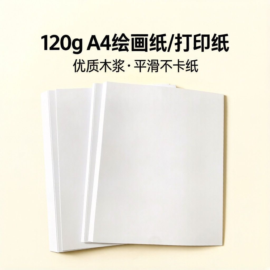 高白120gA4打印纸 加厚双面喷墨激光打印 不卡纸 手账DIY绘画用纸